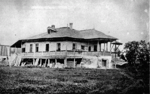 Casa lui Gheorghe Magheru din Targu Jiu, fotografiată la începutul secolului trecut
