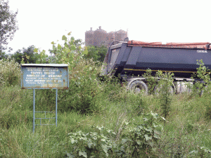 Castrul Bumbeşti Jiu- Vârtop, loc de parcare pentru camioane