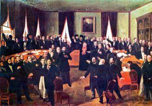 Deputații Munteniei l-au votat pe A. I. Cuza domnitor la 24 ianuarie 1859